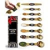 Magnetic Measuring Spoons Set - Stainless Steel Measuring Spoons - Magnetic Measuring Spoon Set, Gold Measuring Spoons Magnetic, Cute Measuring Spoons for Cooking & Baking