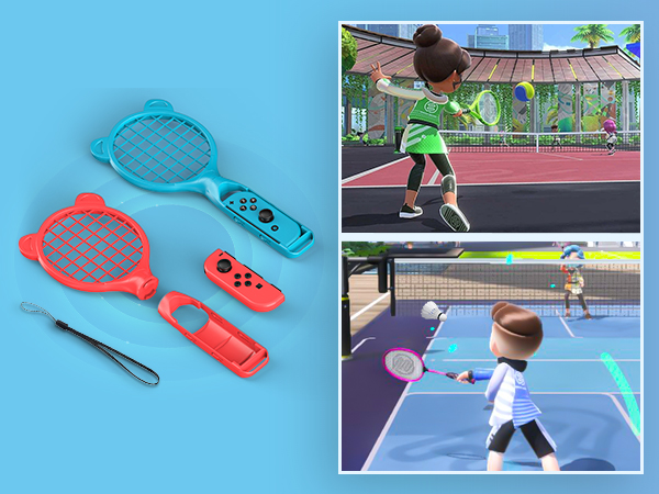 Switch Sports Games with Tennis Rackets