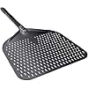 NUTUNI Perforated Pizza Peel, 14" x 16" Professional Anodized Aluminum Pizza Turning Peel, Commercial Pizza Paddle, 34 Inch Overall