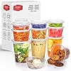 Orgtiv [48 Sets-8,16,32oz Plastic Deli Containers with Lids,Freezer Food Storage Containers Airtight,Disposable Take out Deli Cups for Soup Slime Meal Prep Leftover,BPA Free Clear Round Food Box