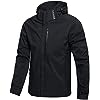 Hikevitang Men's Lightweight Waterproof Rain Jacket,Shell Hooded Outdoor Raincoat Hiking Windbreake jacket