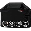 GrillTough Heavy Duty BBQ Grill Cover for Outdoor Grill, 58 Inch – Waterproof, Weather Resistant, UV & Fade Resistant with Adjustable Straps – Gas Grill Cover for Weber, Genesis, Charbroil, etc. Black