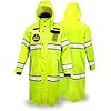 KwikSafety - Charlotte, NC - TORRENT TRENCH High Visibility Rain Gear - Class 3 ANSI OSHA Reflective Weather Proof HiVis Safety Jacket/Yellow XL