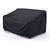 Heavy Duty Patio Sofa Cover Waterproof, Mrrihand 2-Seater Outdoor Sofa Loveseat Cover, Outdoor Patio Furniture Cover with Air Vent and Handles, 60" L×34" D×30" H, Black