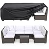 BROSYDA Patio Furniture Covers, Heavy Duty Outdoor Furniture Cover Waterproof, Sectional Sofa Set Covers Table and Chair Set Covers 108" L × 82" W × 28" H