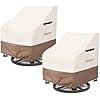 SoloToo Patio Chair Covers Waterproof Patio Furniture Covers,33W x 35D x 36H inch Swivel Outdoor Chair Cover 2 Pack (Beige)