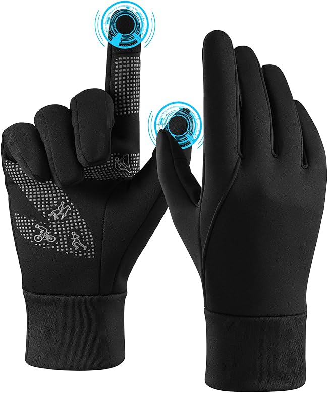 Winter Gloves Men Women: Thermal Touch Screen Gloves Cold Weather Warm Sports Gloves for Running Cycling