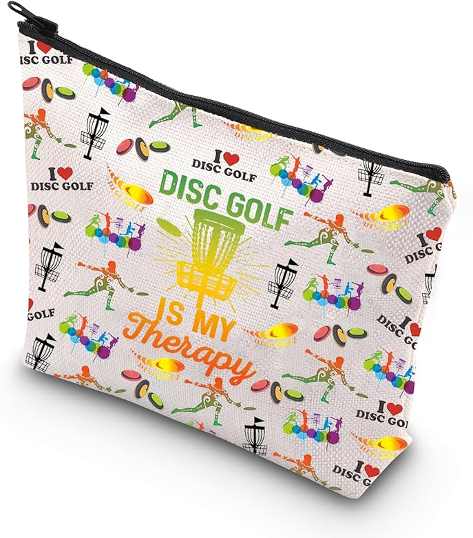 TSOTMO Disc Golf Lover Gift Disc Golf Is My Therapy Gift Flying Funny Disc Sport Gift Disc Golf Mom Gift (Disc Golf Is bag)