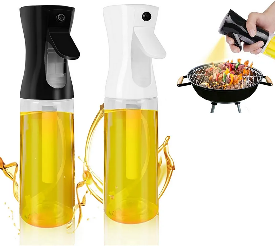 Oil Sprayer for Cooking Olive Oil Sprayer Bottle: Upgraded Glass Oil Mister, Continuous Spray With Portion Control, Premium Cooking Sprayer, Kitchen Gadgets Accessories for Frying Baking BBQ, 7.5oz