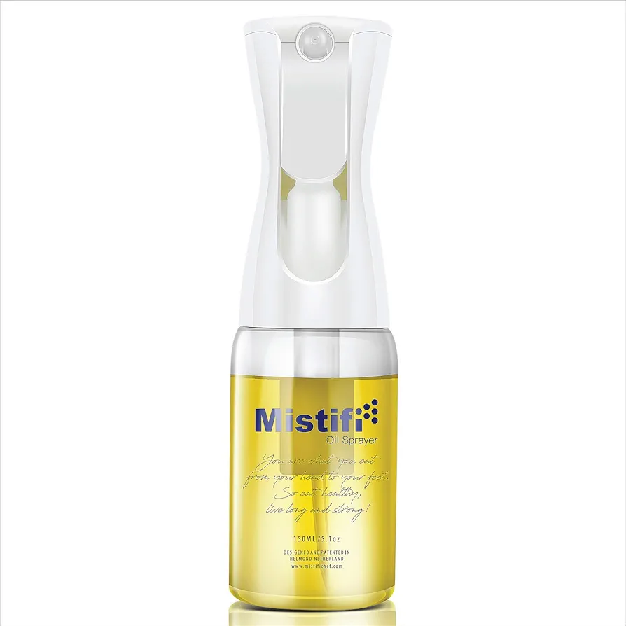 Glass Oil Sprayer/Mister 5.1 fl oz (150ml), For Cooking Oil, Olive Oil, Soy Sauce, Vinegar, Non-Aerosol Refillable Dispenser, Spray Bottle (FS630 Scandinavian)