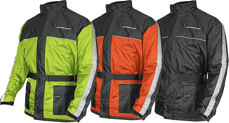 Nelson-Rigg Standard Solo Storm Jacket, Hi-Vis Yellow/Black, Large