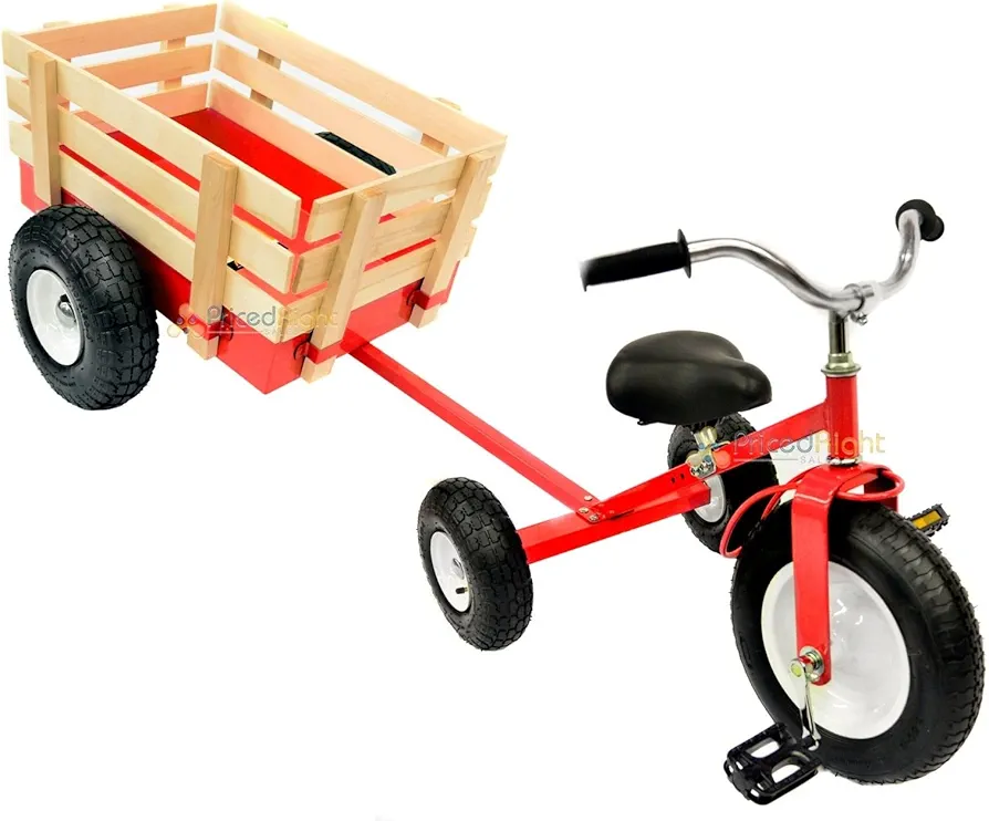 All Terrain Tricycle with Wagon (Red), CART-042R