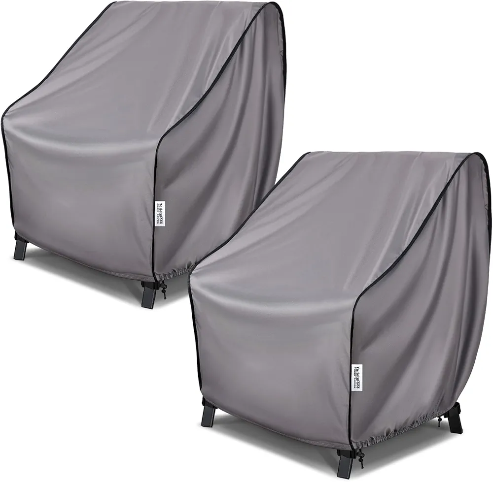 Outdoor Furniture Covers, 36W x 37D x 36H inches,Patio Chair Covers Waterproof Fits up to, Lawn Furniture Covers Outdoor 2 Pack Grey