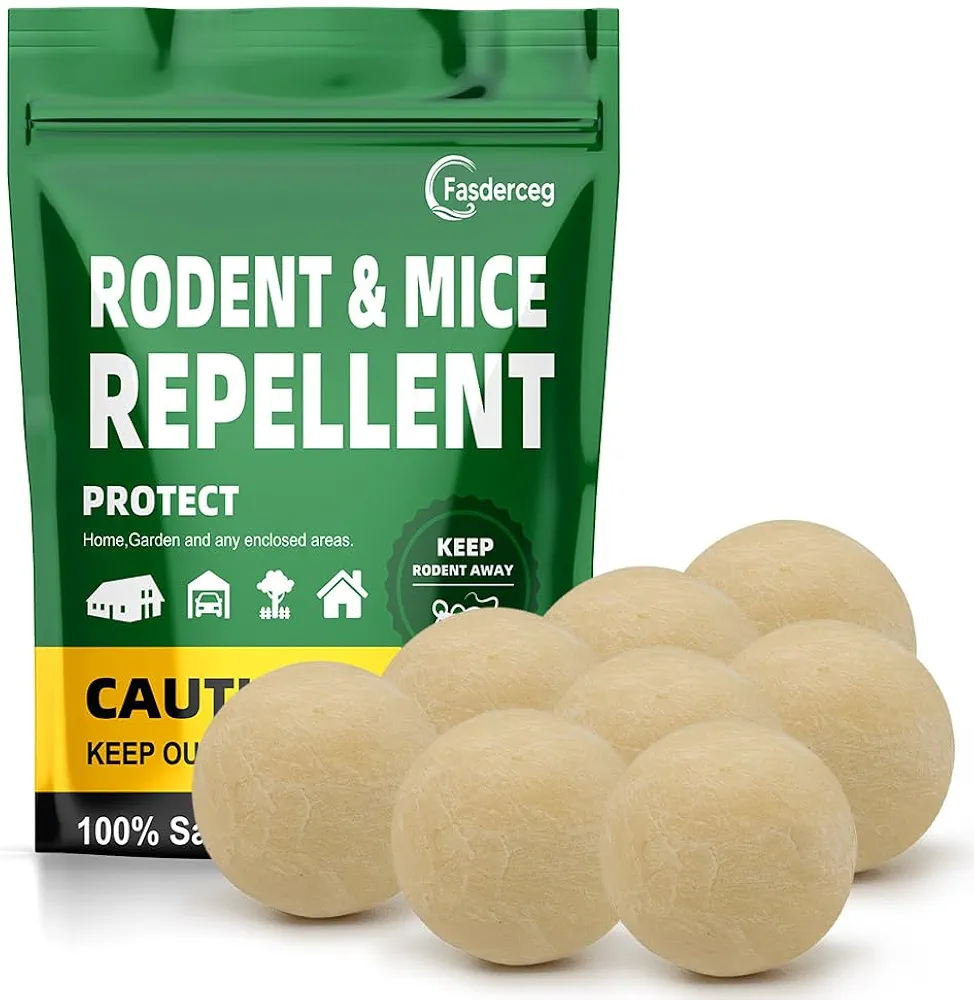 Rodent and Mice Repellent Outdoor/Indoor, Rat Repellent Balls, Mouse Repellent Peppermint for House, Peppermint to Repel Mice and Rats, RV Rat Repellent, Keep Mice Away 8Pcs