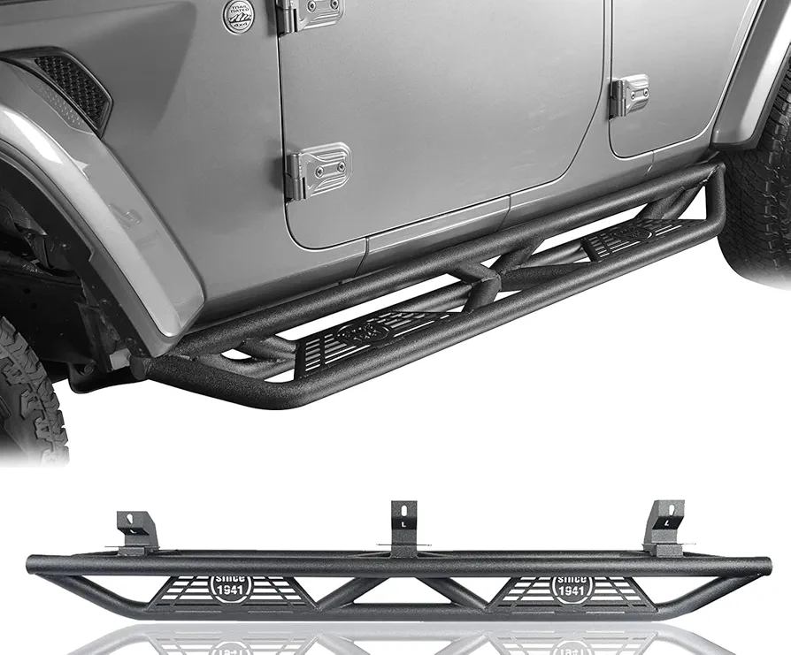 u-Box JLU Tubular Running Board Side Step Nerf Bars Compatible with Jeep Wrangler JL Unlimited 4-Door 2018-2024