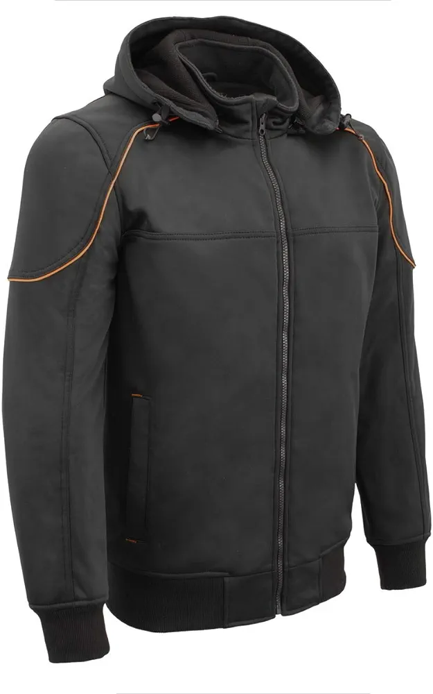 Milwaukee Leather Men's Textile Motorcycle Riding Hoodie Jacket w/CE Armor - Medium - Medium