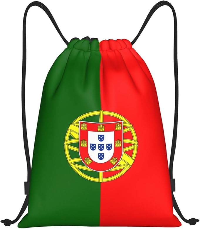 Portugal Drawstring Backpack Yoga Beach Sackpack Lightweight Gym Sports String Portuguese Bag Outdoor Decor M