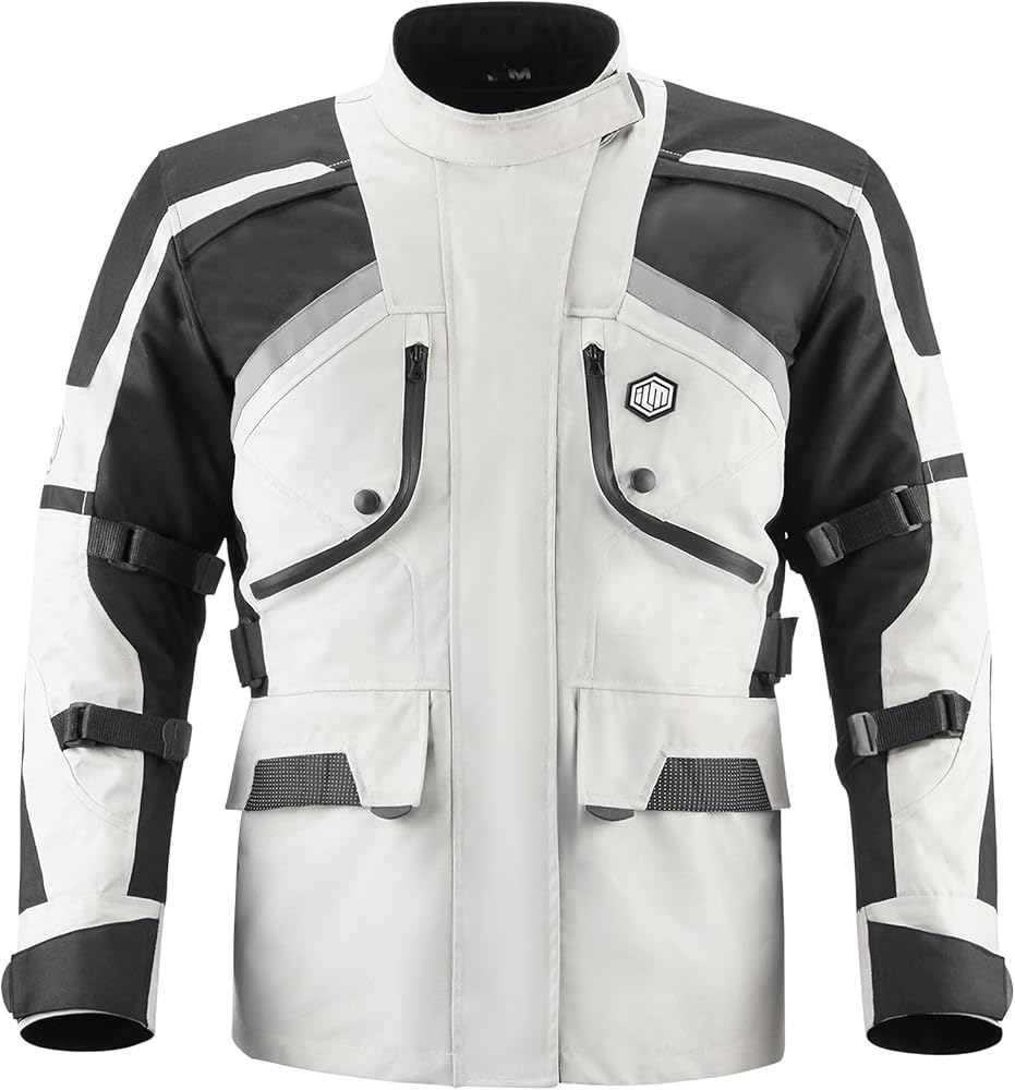 ILM Motorcycle Jacket Adventure Men's Riding Armored Airflow Jackets Dirt Bike Touring Waterproof All Season Model RL01