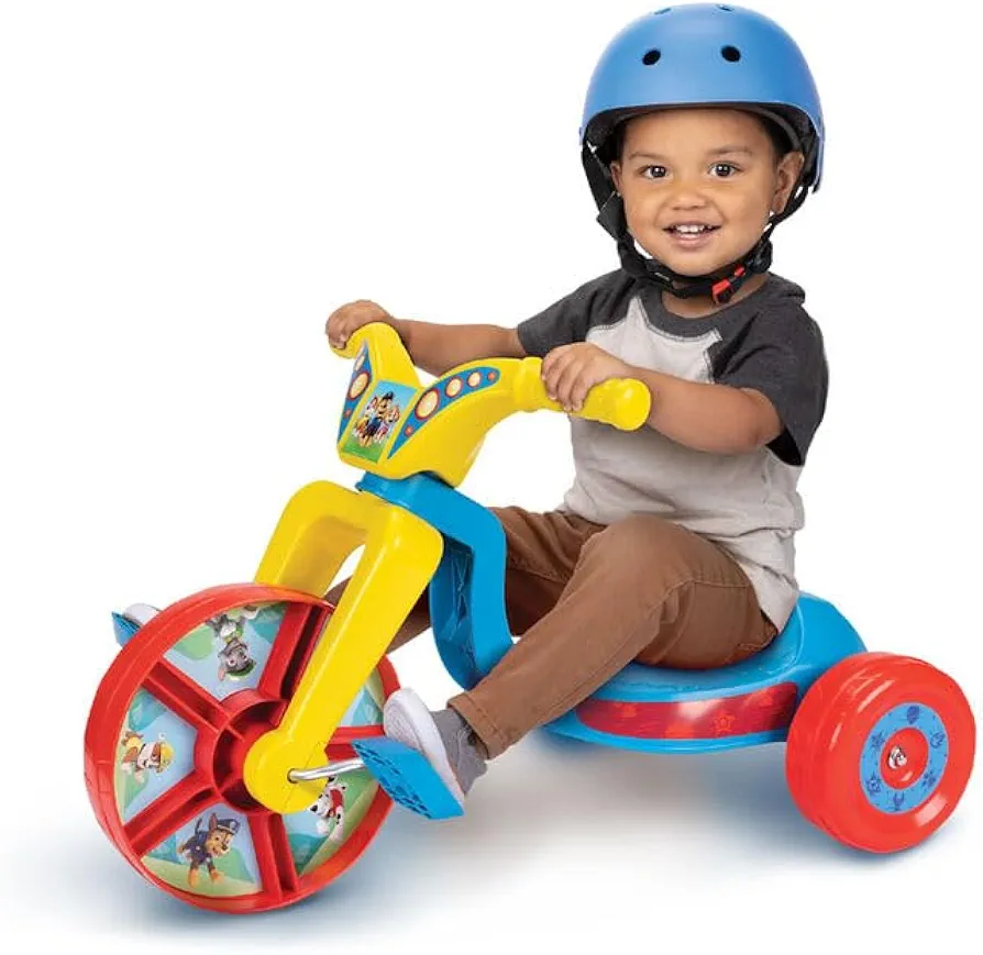 Paw Patrol Toddler Kids Ride-On 8.5" Fly Wheels Junior Cruiser Tricycle - Toddler Bike Trike, Ages 18-36M, for Kids 33”-35” Tall - 35 lbs. Weight Limit