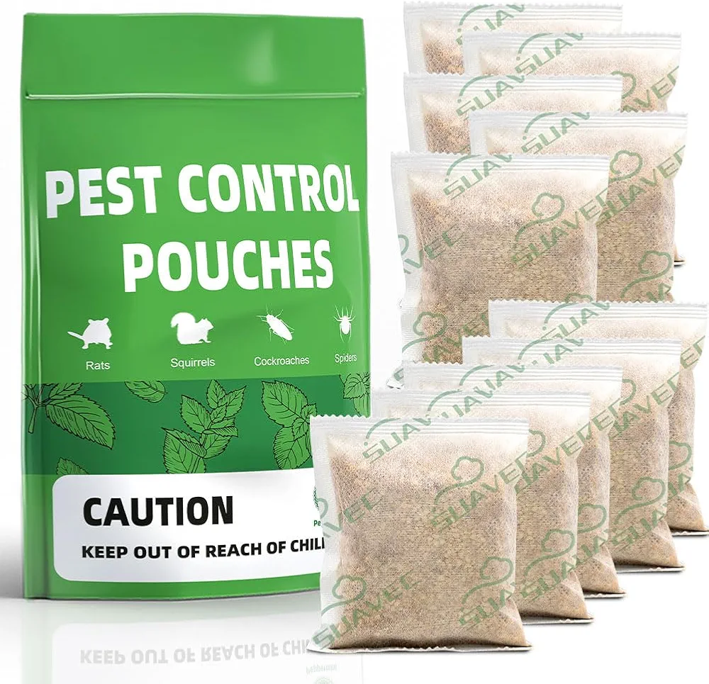 KPNKKWY Pest Control, Mice Repellent Pouches, Mouse Repellant Indoor, Mice Peppermint to Repel Rat, Ant, Roach, Mosquito & Moth, RV Mouse Deterrent, Keep Mouse Away for House, Mice Control-10 Pouches