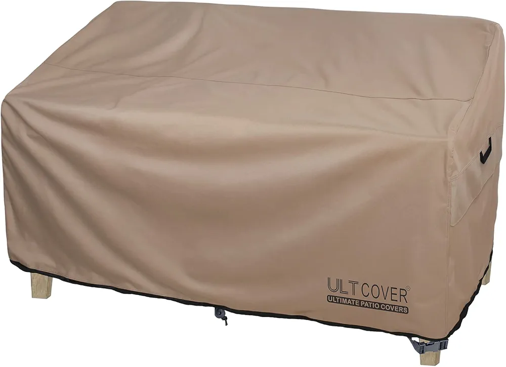 ULTCOVER Waterproof Outdoor Deep Seat Sofa Bench Cover 62W x 40D x 35H inch Patio Furniture Loveseat Cover