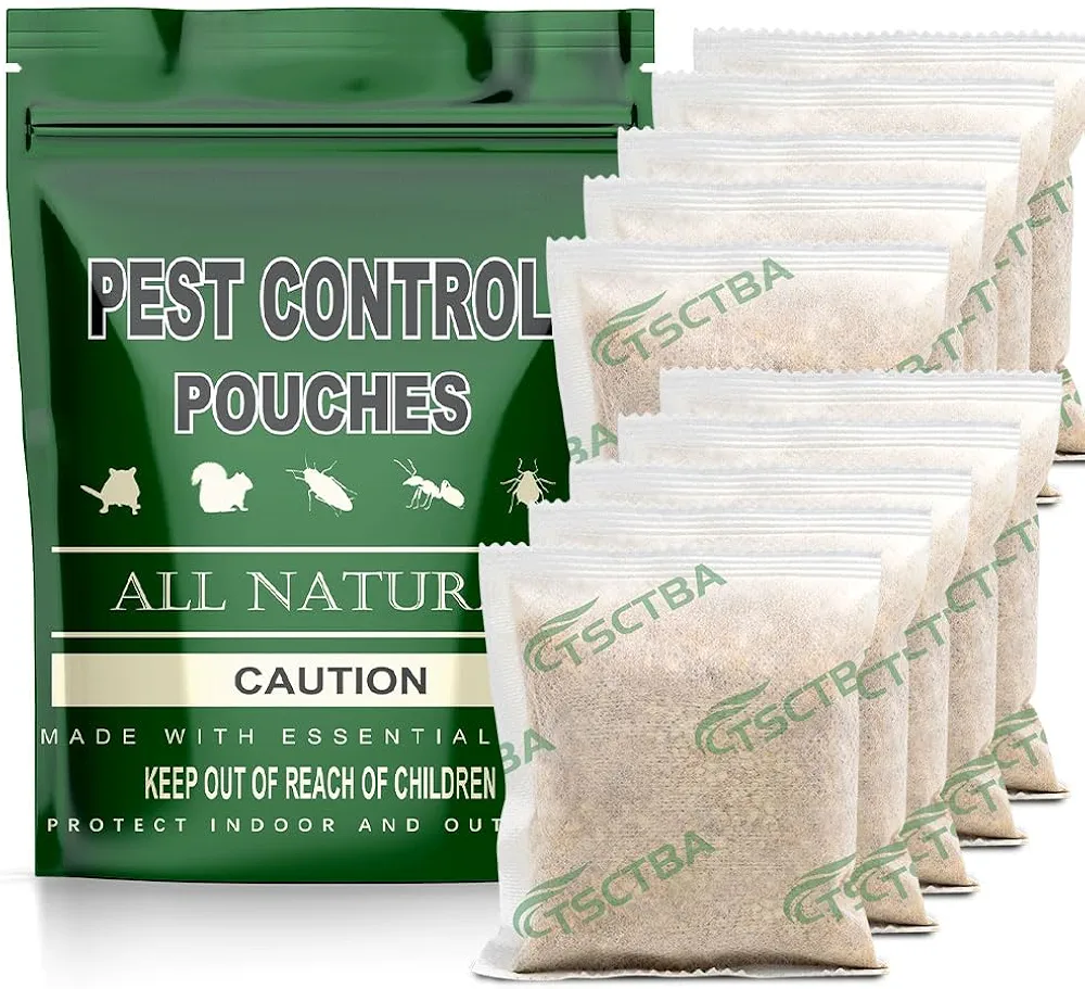 Pest Control Pouches,Rodent Repellent,Rat Deterrent,Mouse Repellent,Mice Repellent,Pest Repellent,Effectively Repel Rodents,Mosquito,Bats,Lizards,Spiders,Ants,Moths,Roaches,Silverfish-10P