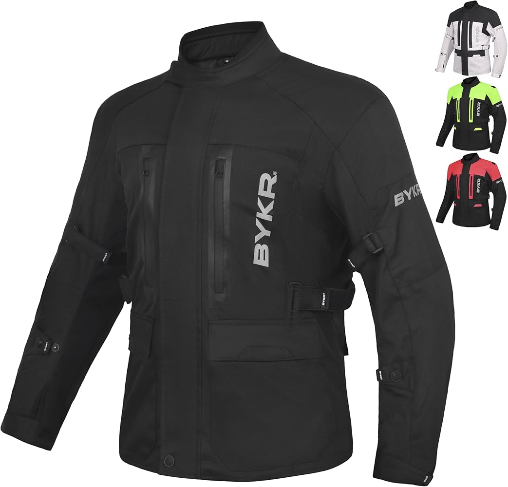 BYKR Adventure Touring Motorcycle Jacket For Men & Women Enduro Biker Textile Riding Gear CE Armored