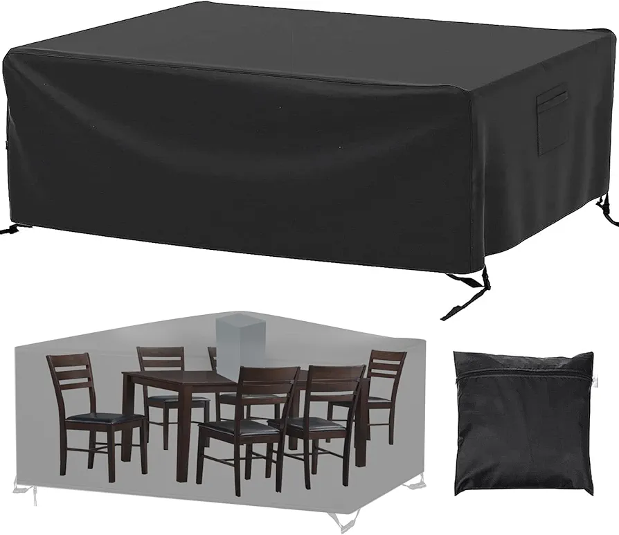 Patio Furniture Covers Waterproof, Outdoor Furniture Covers Rip-proof for Patio Furniture Set Table and Chairs, Windproof UV and Fade Resistant Outdoor Sectional Cover 74"L X 47"W X 28"H