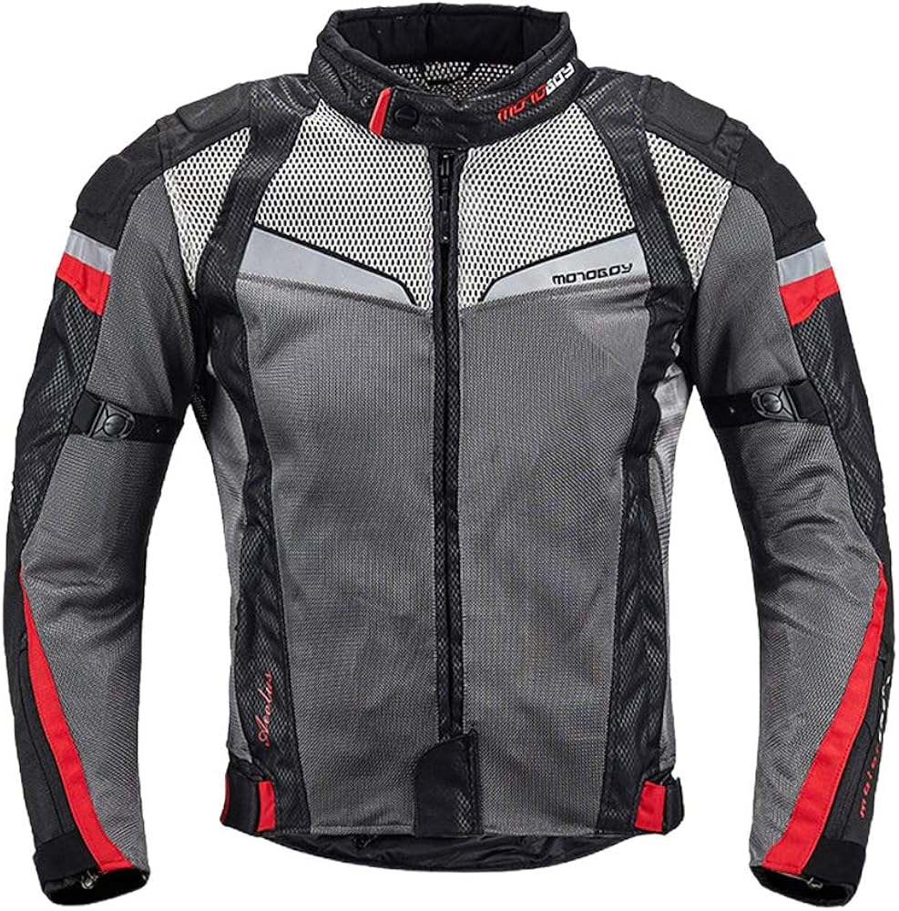 Mesh Motorcycle Jacket for Men,Summer Breathable Air Motorbike Riding Jacket with CE Armor for Impact Protection