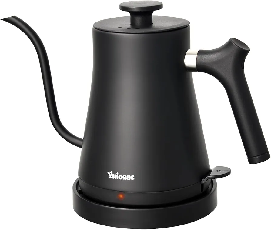 Electric Gooseneck Kettle, 304 Stainless Steel Coffee Kettle, Electric Tea Kettle, Auto Shutoff, Anti-dry Protection, Pour-over Coffee & Tea, 1.0L-1200W Ultra Fast Boiling Hot Water Kettle