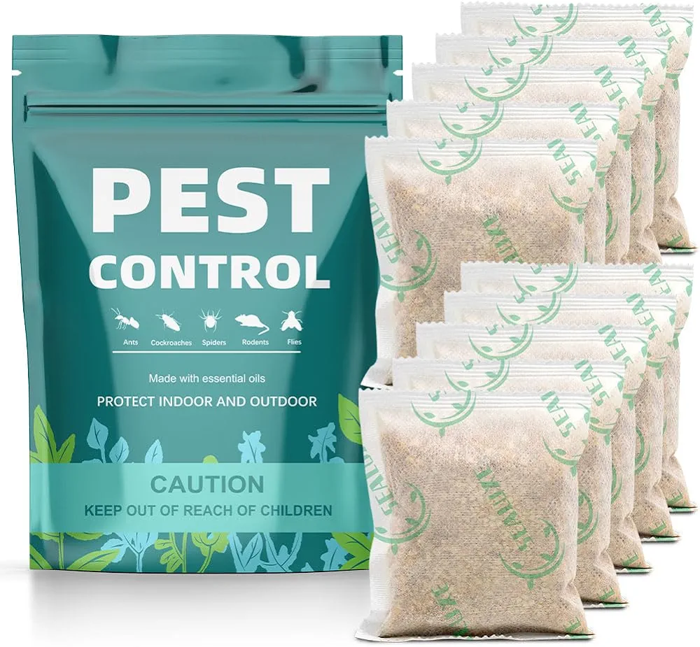 Pest Control Pouches, Indoor Mice Repellent, Repel Mice,Mouse,Rats,Ant,Roach,Spider,Moths& Other Pest,Mouse Repellent Pouches,Safe for Kids & Pets,Pest Control Repellent-10 Pouches