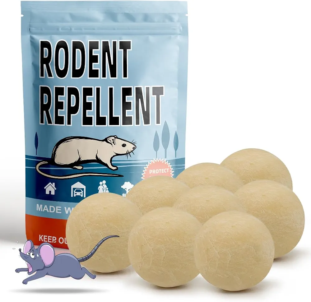 Rodent Repellent, Mice Repellent Indoor, Mouse Repellent Balls for House, Rat Repellent, Peppermint to Repel Mice and Rats, Mouse Deterrent, Mint Mouse Repellent Outdoor, Keep Mouse Away-8Pcs