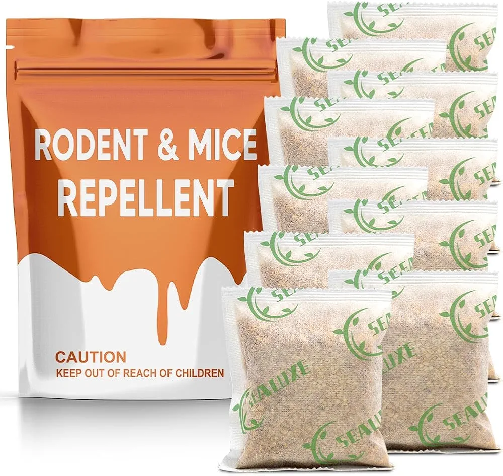 Upgraded Rodent and Mice Repellent Pouches, Newest Mouse Repellent Pouches, Rat Repellent Indoor, Extra-Strength Mice Repellent Repel Mice from Nesting in Home/Cabin/Boat/RV/Shed-10PCS