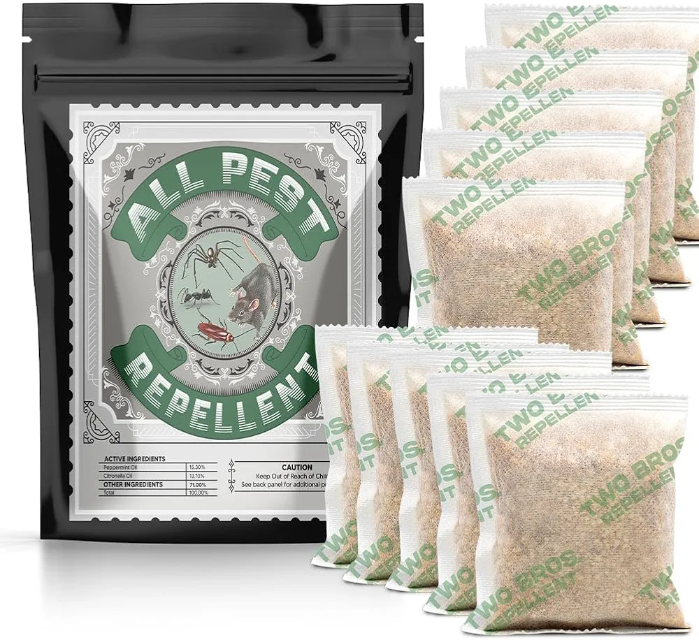 Pest Repellent Pouches, Rodent Repellent, Mouse Repellent, Mice Repellent Indoor, Rat Repellent for House, Rat Detterent,Strongly Repel Rodent,Roaches,Spider,Ants, &Other Pests Repellent-10P