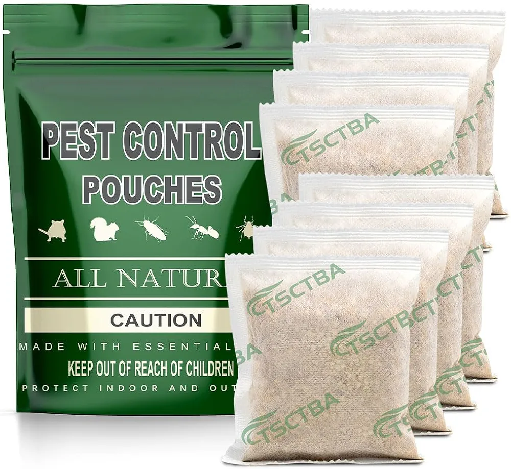 Pest Control Pouches,Rodent Repellent,Rat Deterrent,Mouse Repellent,Mice Repellent,Pest Repellent,Effectively Repel Rodents,Mosquito,Bats,Lizards,Spiders,Ants,Moths,Roaches,Silverfish-8P