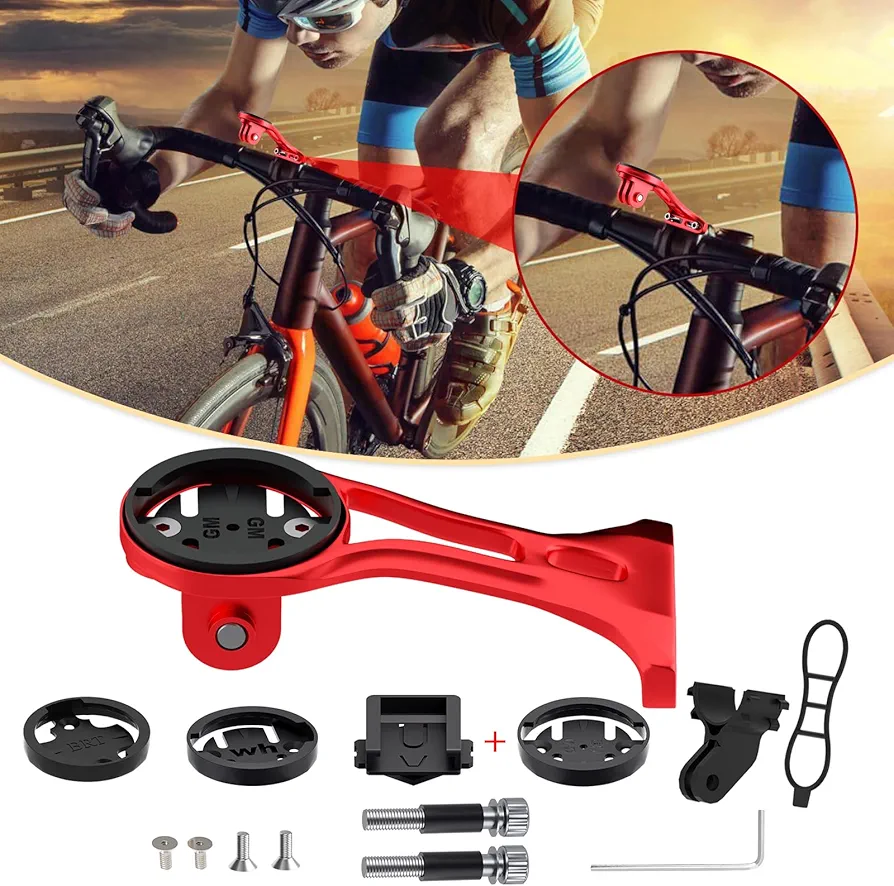 Out Front Bike Computer Mount - Lightweight GPS and Action Camera Compatible Mount for Garmin, Wahoo, Bryton, Cateye - Ideal 32mm Handlebar Accessory for Mountain, Road, and Gravel Bikes