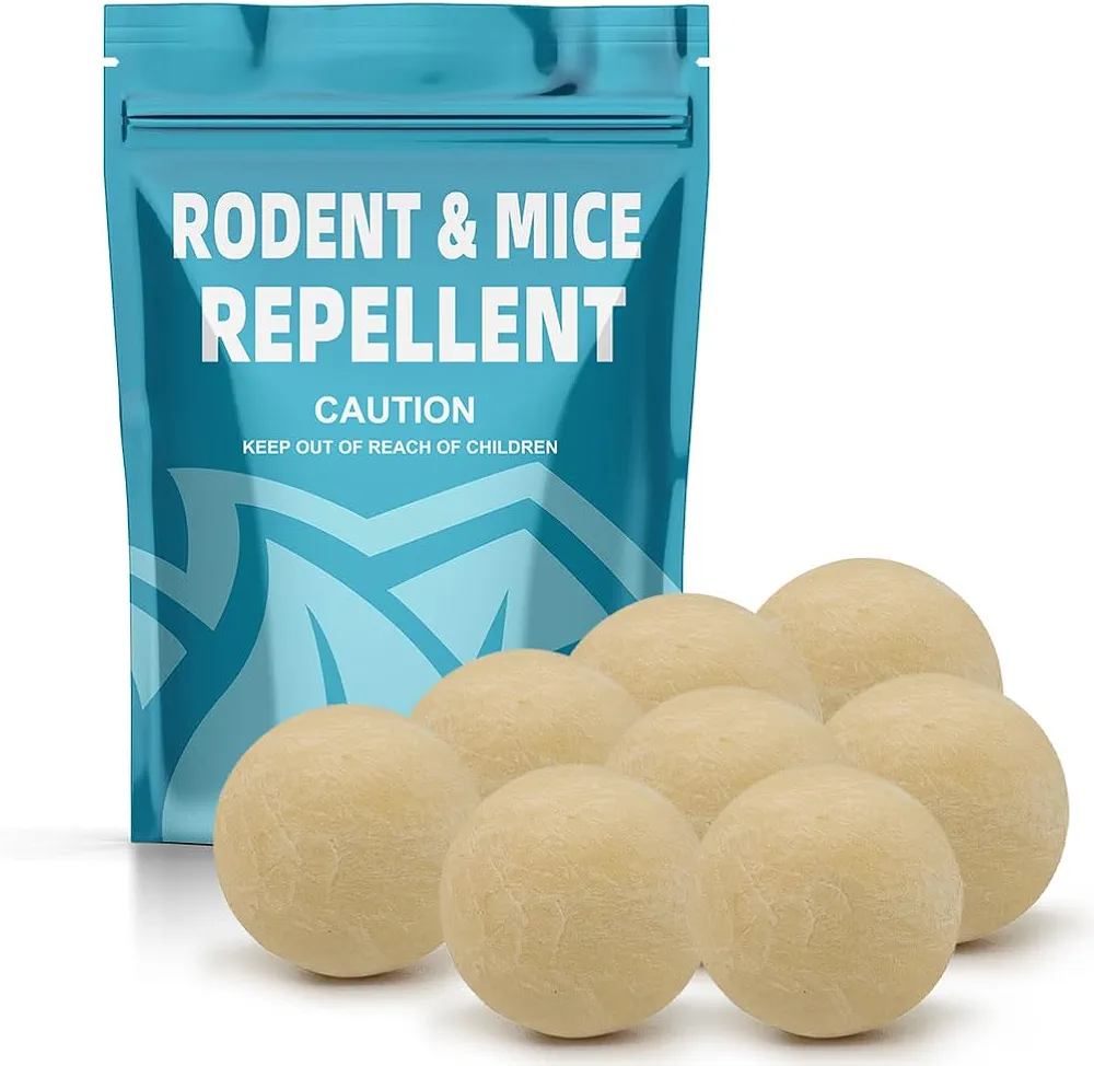 Rodent & Mice Repellent, Mice Repellents Indoor, Mouse Repellent Balls for House, Rat Repellant, Peppermint to Repel Mice and Rats, Keep Mice Out, Mouse Deterrent, Mouse Away-8 Packs