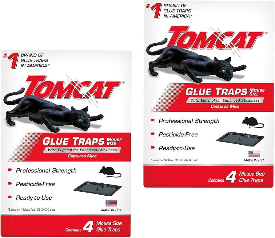 Tomcat Mouse Glue Trap W/Eugenol - 8 Pack