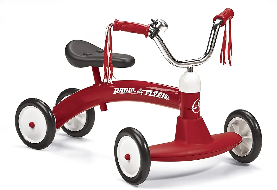 Radio Flyer Scoot-About, Toddler Ride On Toy, Kids Ride On Toy for Ages 1-3, 23.5" Large x 14.5" W x 16.5" H