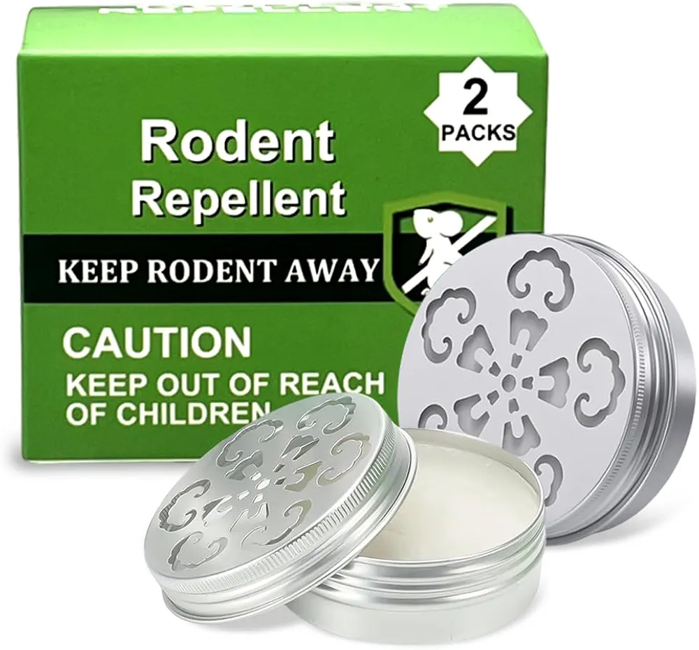 Rodent Repellent for Car Engines, Mice Repellent for Car, RV Mouse Repellent, Keeping Rodents Out of House Garages, Rat Deterrent, Peppermint Oil to Repel Mice and Rats Indoor and Outdoor- 2P