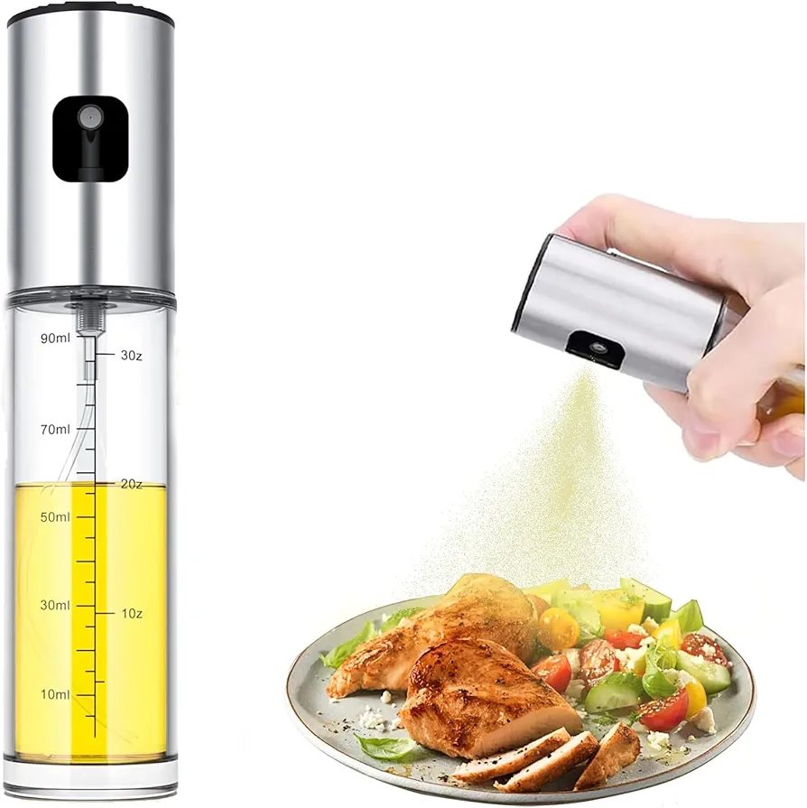 Oil Sprayer for Cooking,100ml Olive Oil Spritzer,Olive Oil Spray Bottle for Salad, BBQ, Kitchen Baking, Roasting