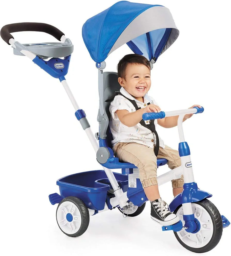 Little Tikes Perfect Fit 4-in-1 Trike Ride On, Blue