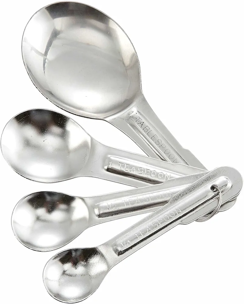 Winco 4-Piece Stainless Steel Measuring Spoon Set