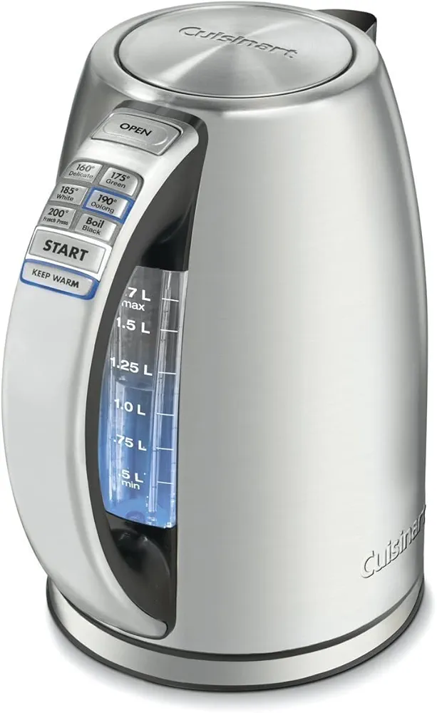 Cuisinart 1.7-Liter Stainless Steel Cordless Electric Kettle with 6 Preset Temperatures