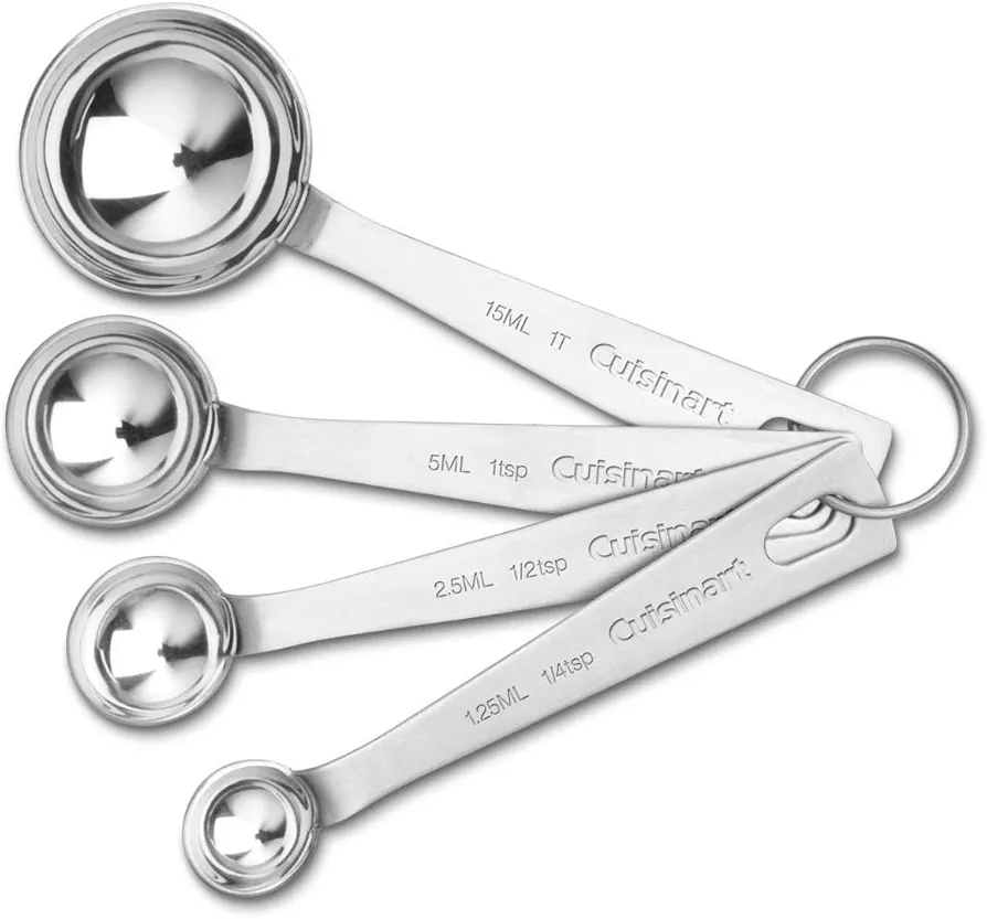 Cuisinart CTG-00-SMP Stainless Steel Measuring Spoons, Set of 4,Silver