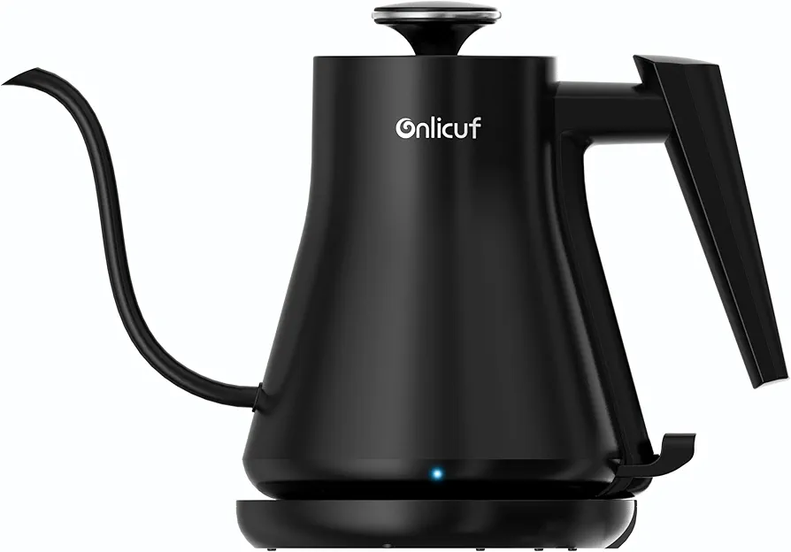 Electric Gooseneck Kettle, Pour Over Coffee & Tea Kettle, 304 Stainless Steel Water Boiler, Rapid Boil,Auto-Off, Boil Dry Protection,BPA-Free,Matte Black