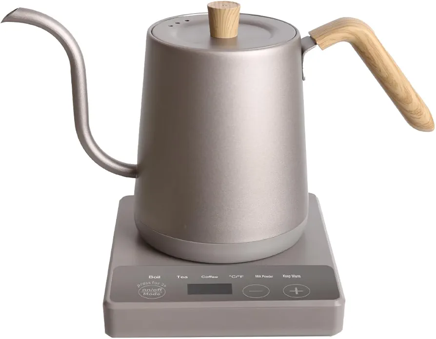 Electric Kettle, Gooseneck Electric Kettles,Pour Over Coffee Tea Kettle, Intelligent Temperature Control Electric Tea Pot With Slender Mouth, Stainless Steel Kettle Water Boiler