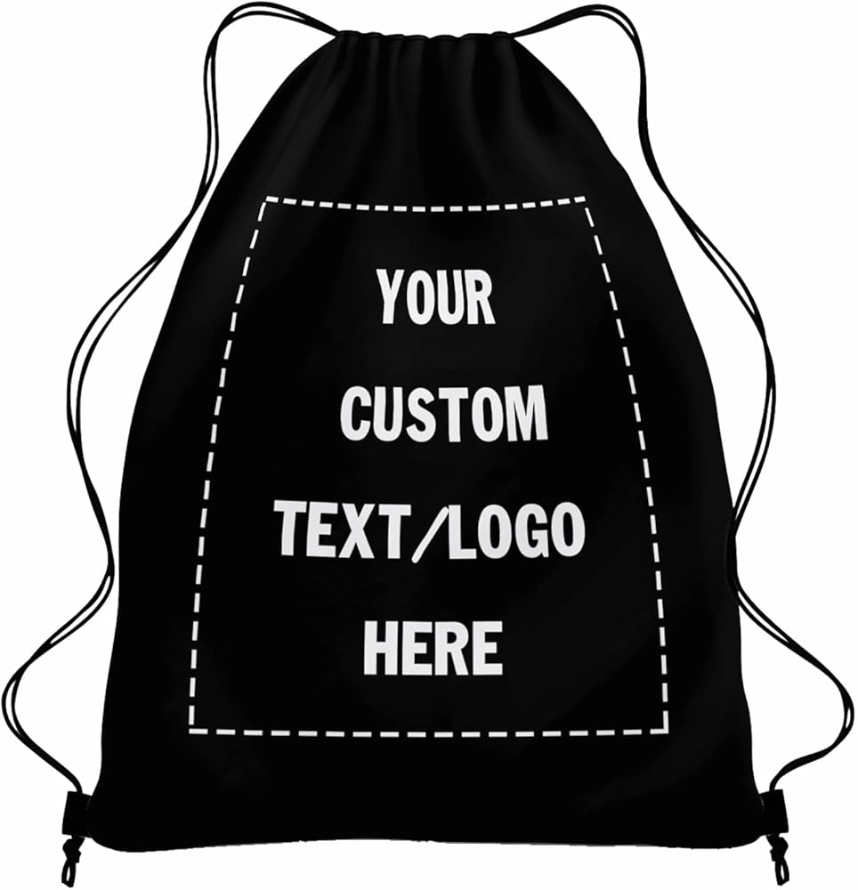 Custom Drawstring Bags With Name Logo Picture Personalized Cinch Bags Drawstring Sack Backpack for Men Women Sport Yoga Bag