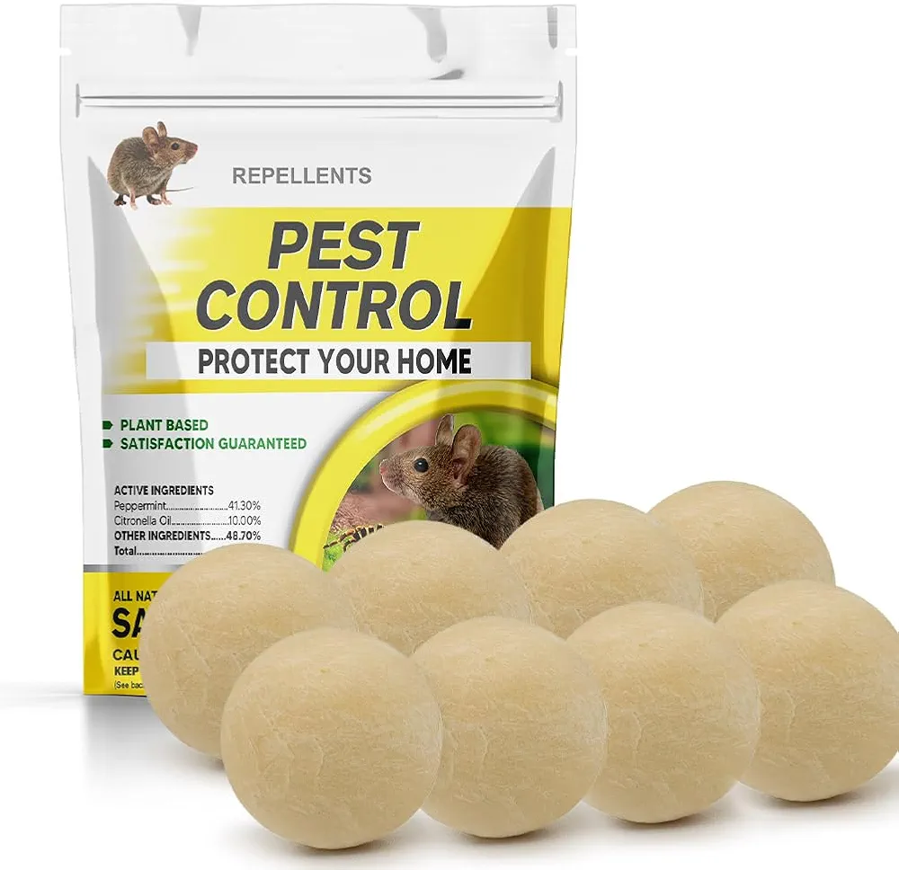 Pest Control, Peppermint Rodent Repellent, Rat Deterrent, Mice Repellent, Mouse Repellent, Naturally Repel Rodents,Silverfish,Spiders,Roaches,Ants,Moths,Squirrels,&Other Pests Repellent-8P