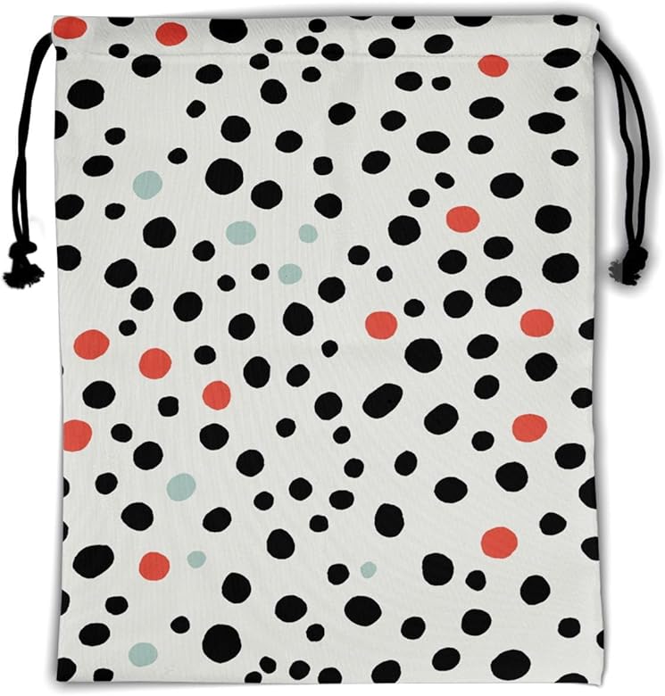 Nerxy Dots Print Gymnastics Grip Bag - Animal Spots Grips Bag Polka Dot Drawstring Storage Bags Pouch Dots Gym Bag for Gym Sports